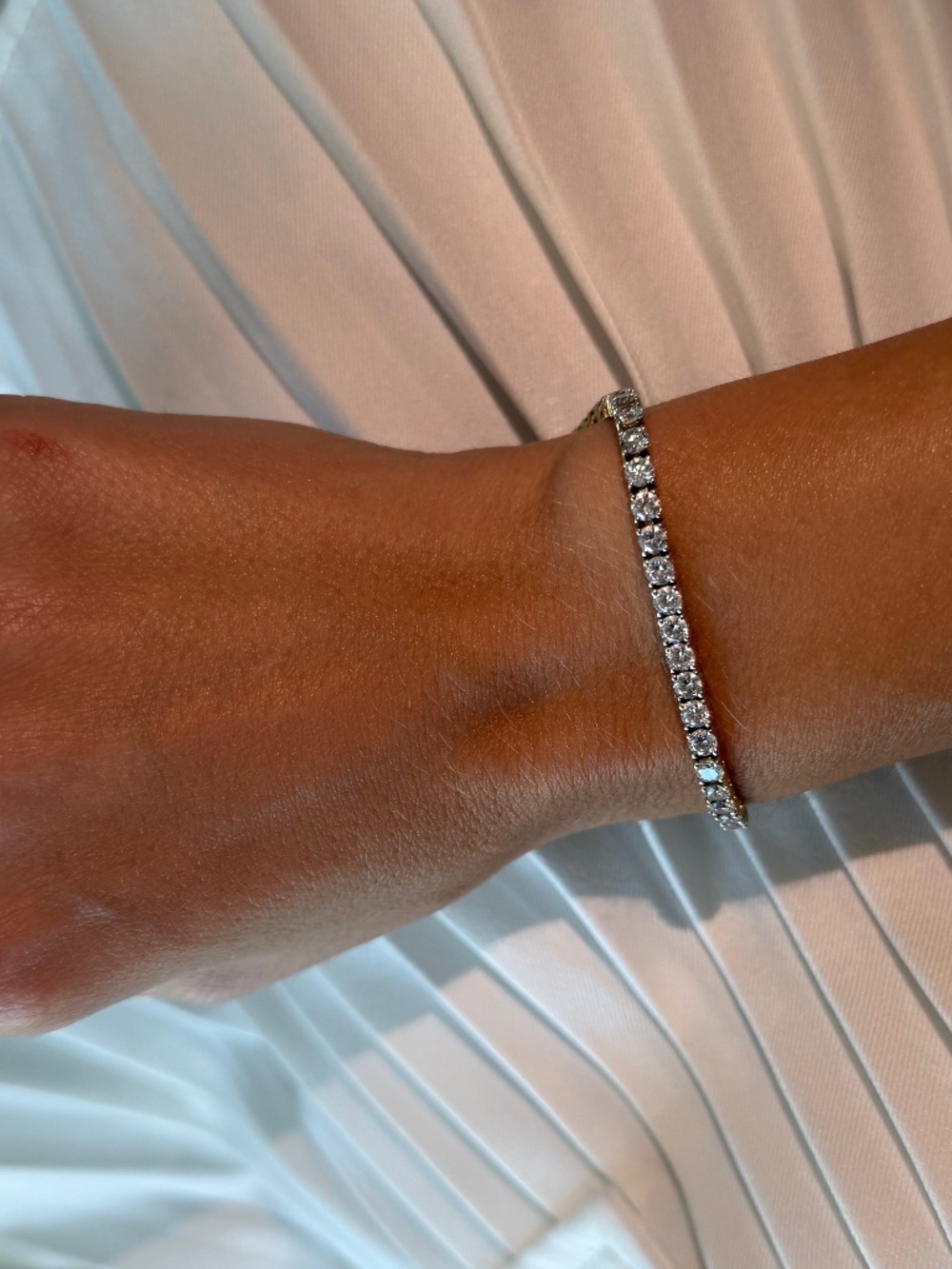 14K Gold Tennis Bracelet with Lab-Grown Diamonds 3,8 mm